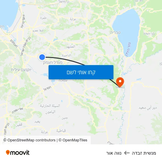 מפת מנשית זבדה לנווה אור