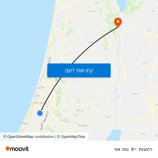 מפת רחובות לנווה אור
