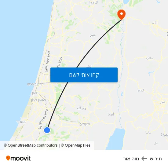 מפת תירוש לנווה אור