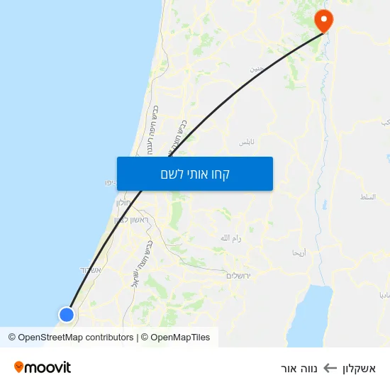 מפת אשקלון לנווה אור