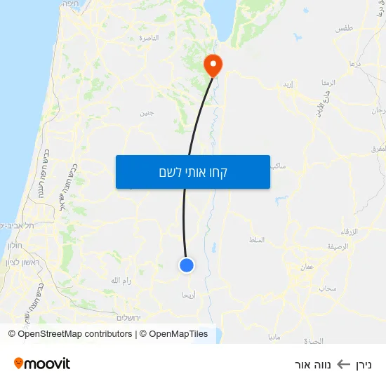 מפת נירן לנווה אור