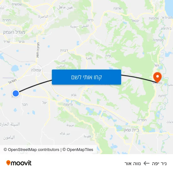 מפת ניר יפה לנווה אור