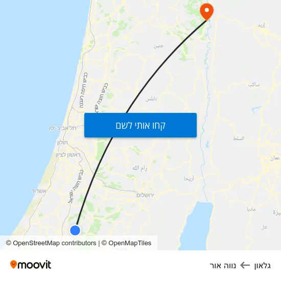 מפת גלאון לנווה אור