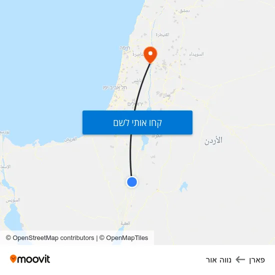 מפת פארן לנווה אור