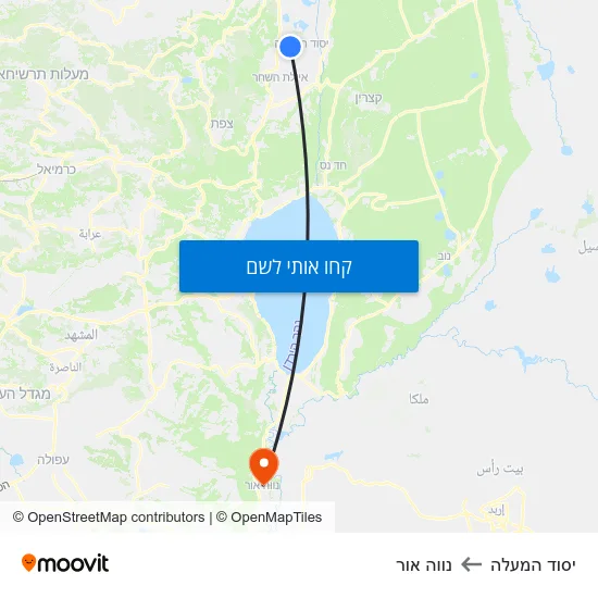 מפת יסוד המעלה לנווה אור