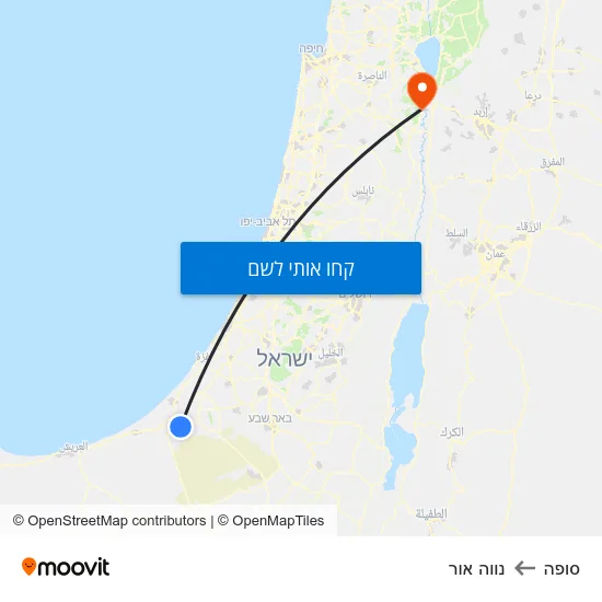 מפת סופה לנווה אור