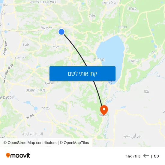 מפת כמון לנווה אור