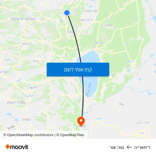 מפת ריחאנייה לנווה אור