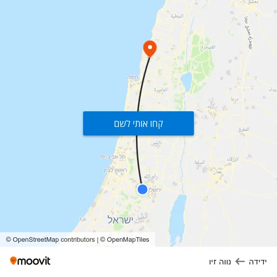 מפת ידידה לנווה זיו