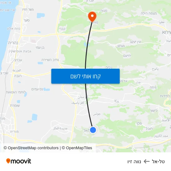מפת טל-אל לנווה זיו