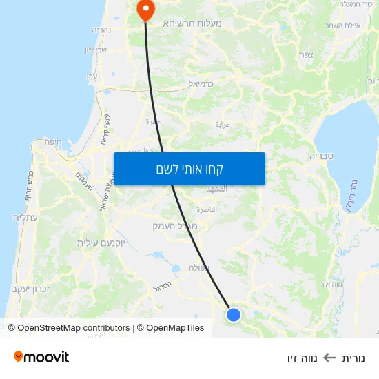 מפת נורית לנווה זיו