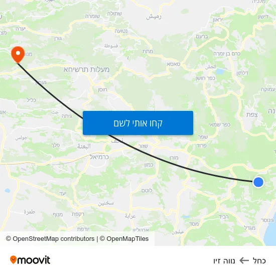 מפת כחל לנווה זיו