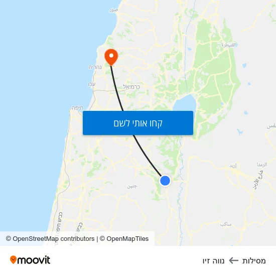 מפת מסילות לנווה זיו