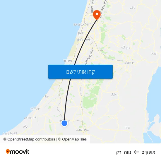 מפת אופקים לנווה ירק