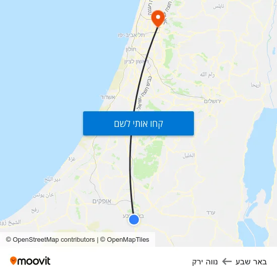 מפת באר שבע לנווה ירק