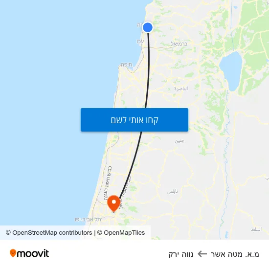 מפת מ.א. מטה אשר לנווה ירק