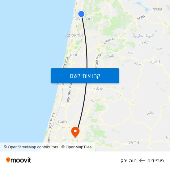מפת פוריידיס לנווה ירק