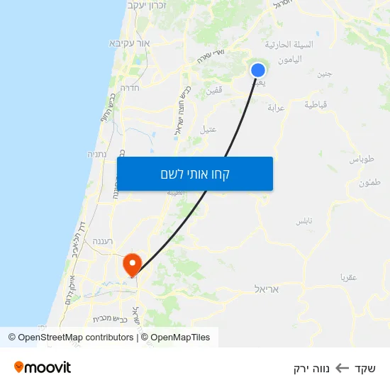 מפת שקד לנווה ירק