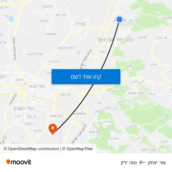 מפת צור יצחק לנווה ירק