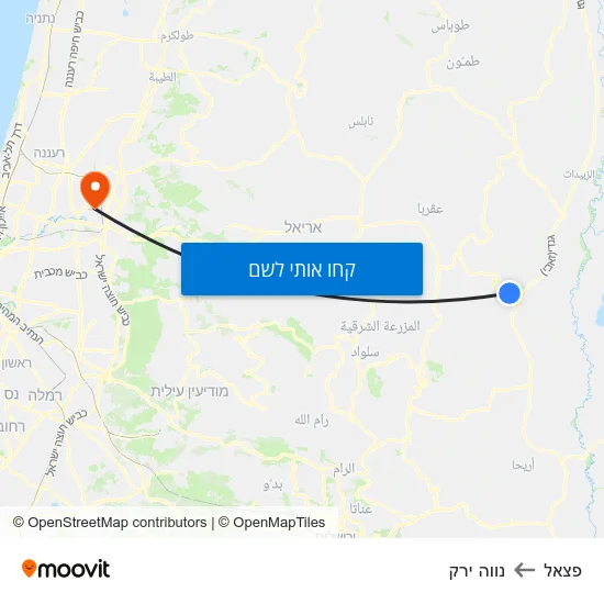 מפת פצאל לנווה ירק