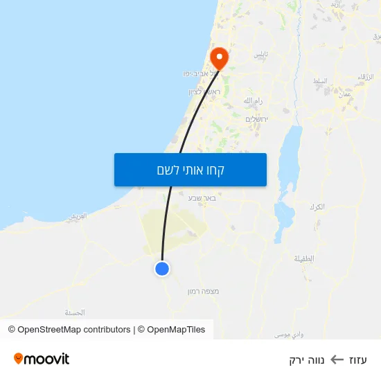 מפת עזוז לנווה ירק