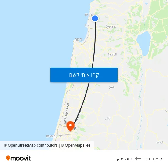 מפת שייח' דנון לנווה ירק