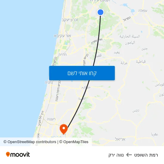 מפת רמת השופט לנווה ירק
