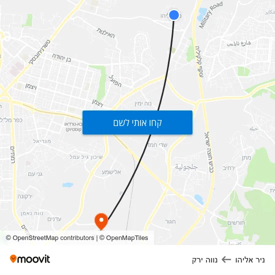 מפת ניר אליהו לנווה ירק