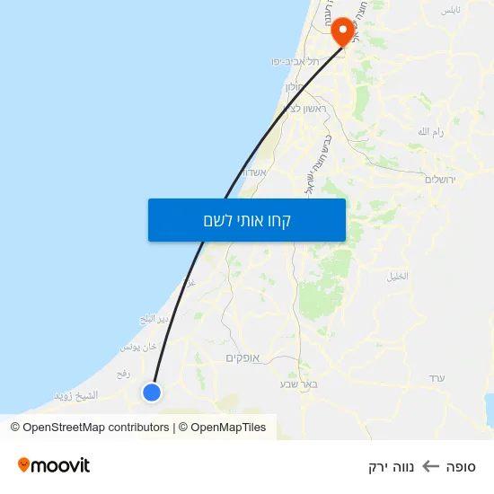 מפת סופה לנווה ירק