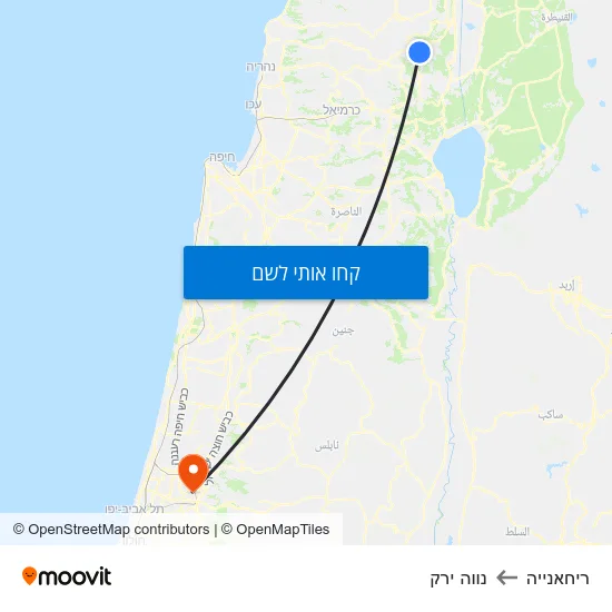 מפת ריחאנייה לנווה ירק