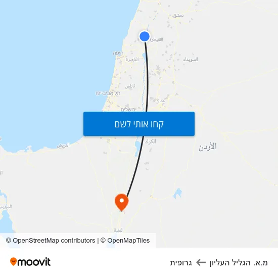 מפת מ.א. הגליל העליון לגרופית