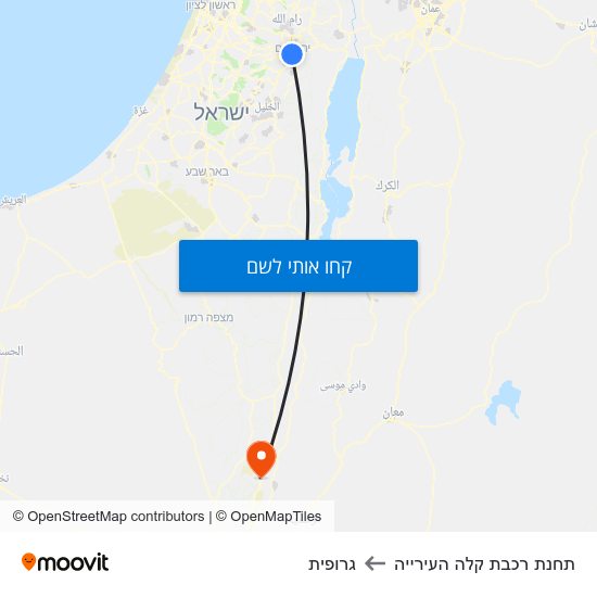 מפת תחנת רכבת קלה העירייה לגרופית