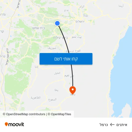 מפת איתנים לכרמל