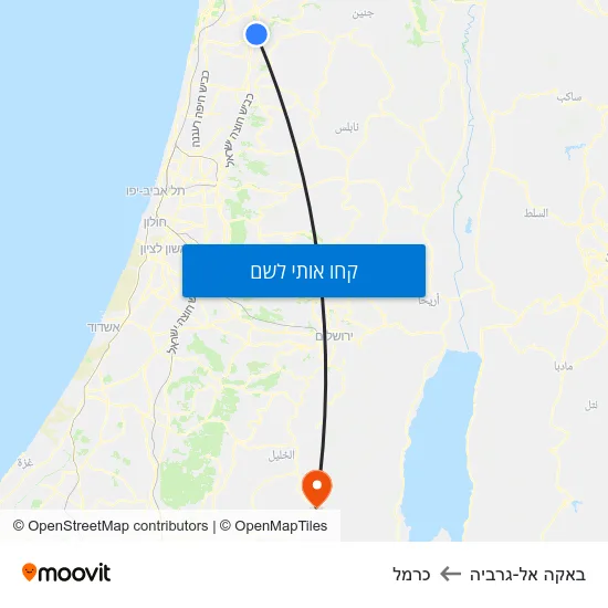 מפת באקה אל-גרביה לכרמל