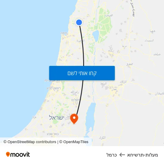 מפת מעלות-תרשיחא לכרמל