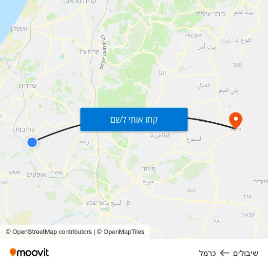 מפת שיבולים לכרמל