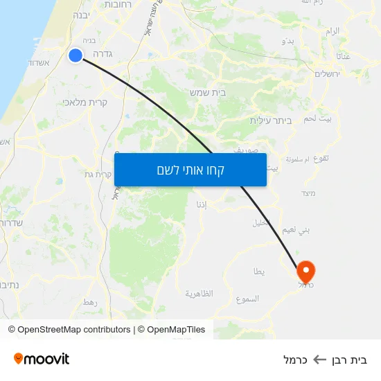 מפת בית רבן לכרמל