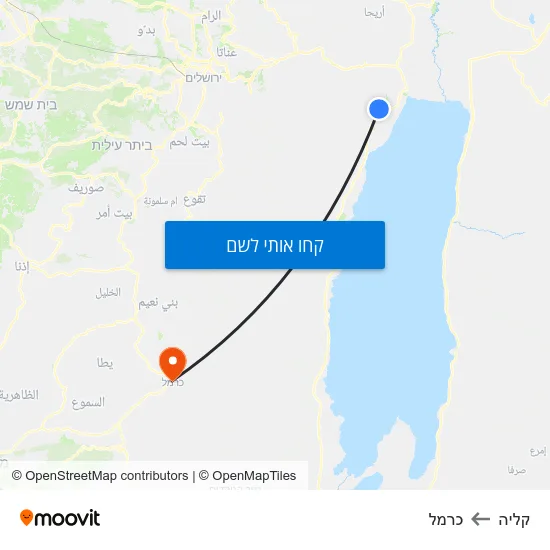 מפת קליה לכרמל