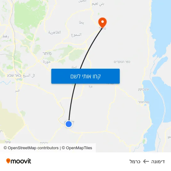 מפת דימונה לכרמל