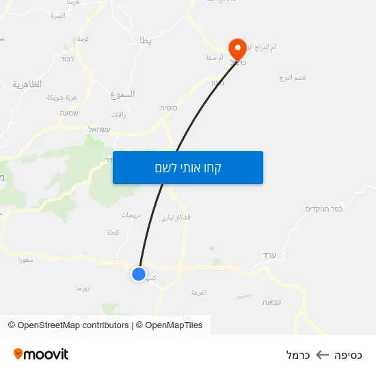 מפת כסיפה לכרמל
