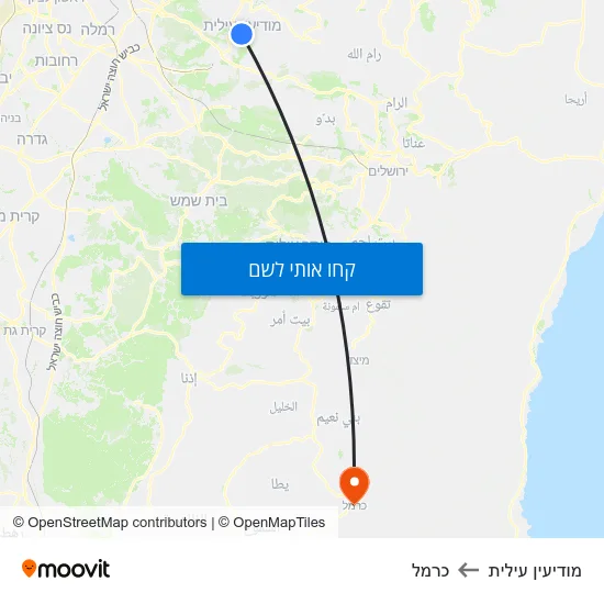 מפת מודיעין עילית לכרמל