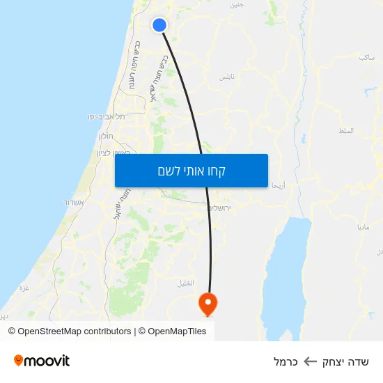 מפת שדה יצחק לכרמל
