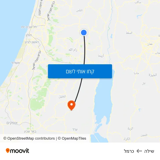 מפת שילה לכרמל