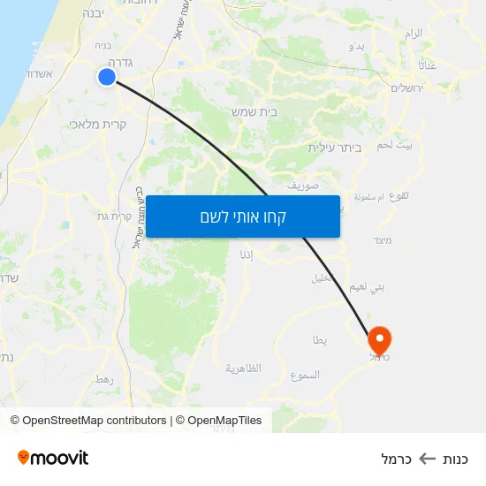 מפת כנות לכרמל