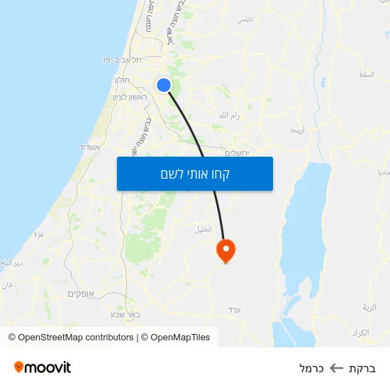 מפת ברקת לכרמל
