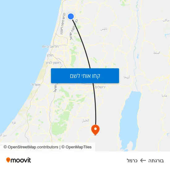 מפת בורגתה לכרמל