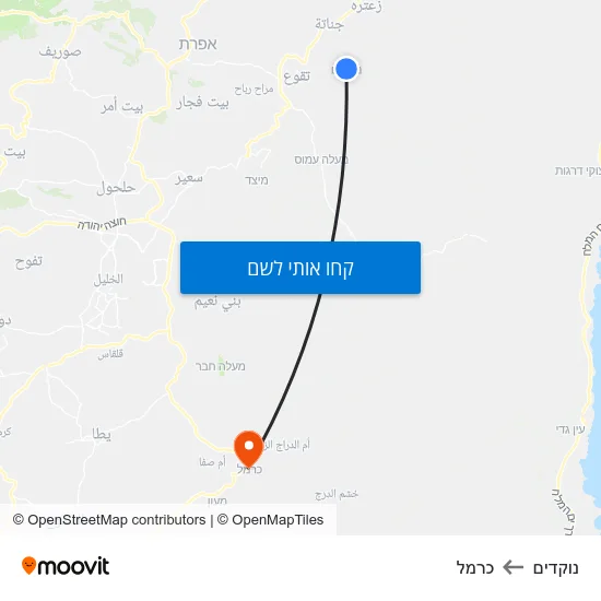 מפת נוקדים לכרמל