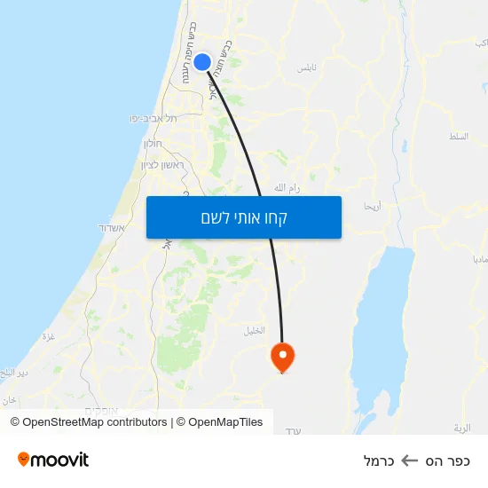 מפת כפר הס לכרמל