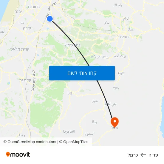מפת פדיה לכרמל