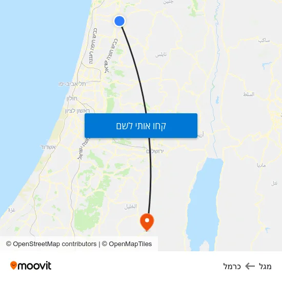 מפת מגל לכרמל